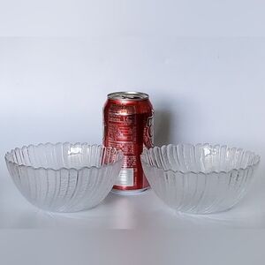 (2) "Seabreeze" Clear 5 1/2" All Purpose Bowls by Arcoroc EUC